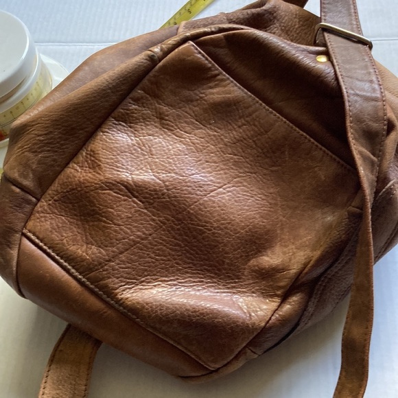 Vintage Marco Valentino backpack dark tan leather bag main image 11